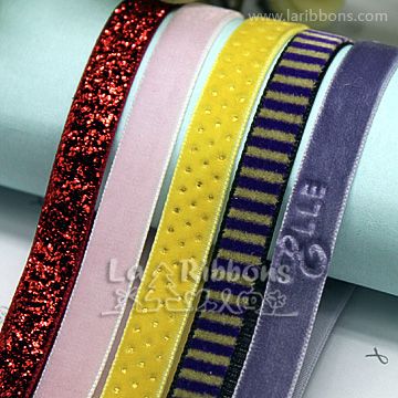 Velvet Ribbon, Red Velvet Ribbon, Red Ribbon, Nylon Ribbon